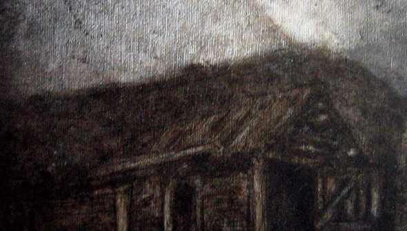 Blockhütte#2, oil and acrylic on canvas, 20x20 cm, 2009