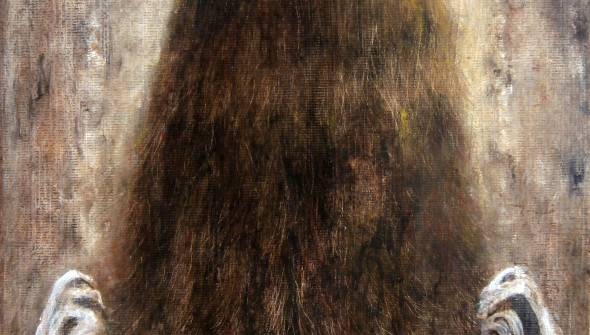 Mädchen#17, 30×24 cm, oil and acrylic on canvas, 2015.