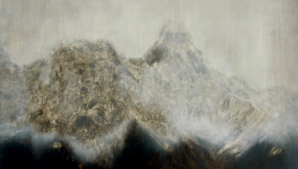 Mountain#1, 70x90 cm, oil, pencil and charcoal on canvas, 2016