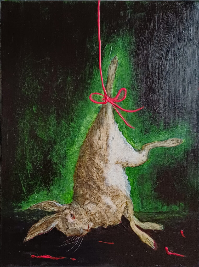 Hunters (hare) 40x30 cm.